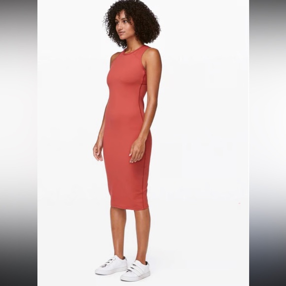 lululemon athletica Dresses & Skirts - LULULEMON PICNIC DAY DRESS BRICK ROSE CROSS BACK 4